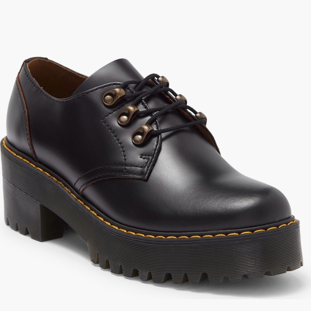 Dr. Martens Leona Lug Sole Platform Derby Black | Women’s 5 | NWT